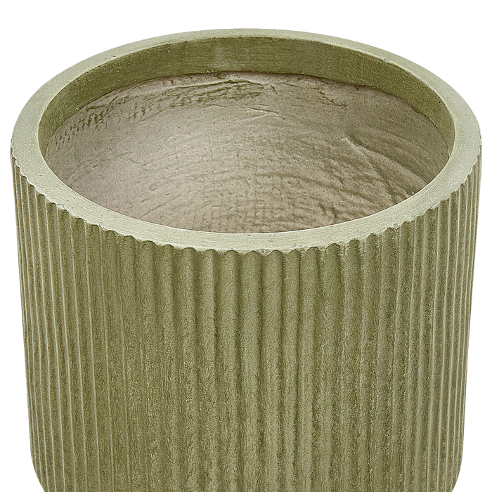 Beliani - DARIA - Bloempot - 24x24x24 cm - Groen - Kleivezels