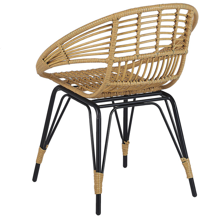 Beliani - PELLARO - Bistroset voor 2 - Natuurlijk - PE rotan