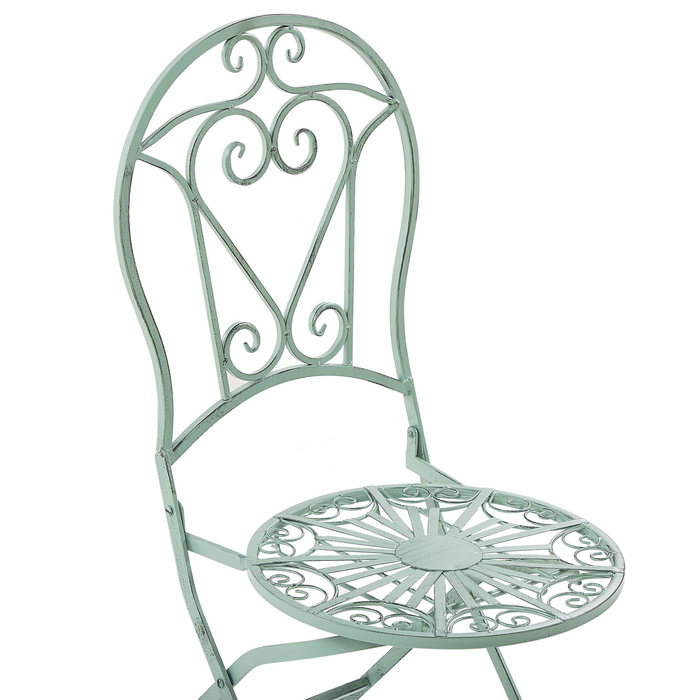 Beliani - TRENTO - Bistroset voor 2 - Groen - Metaal