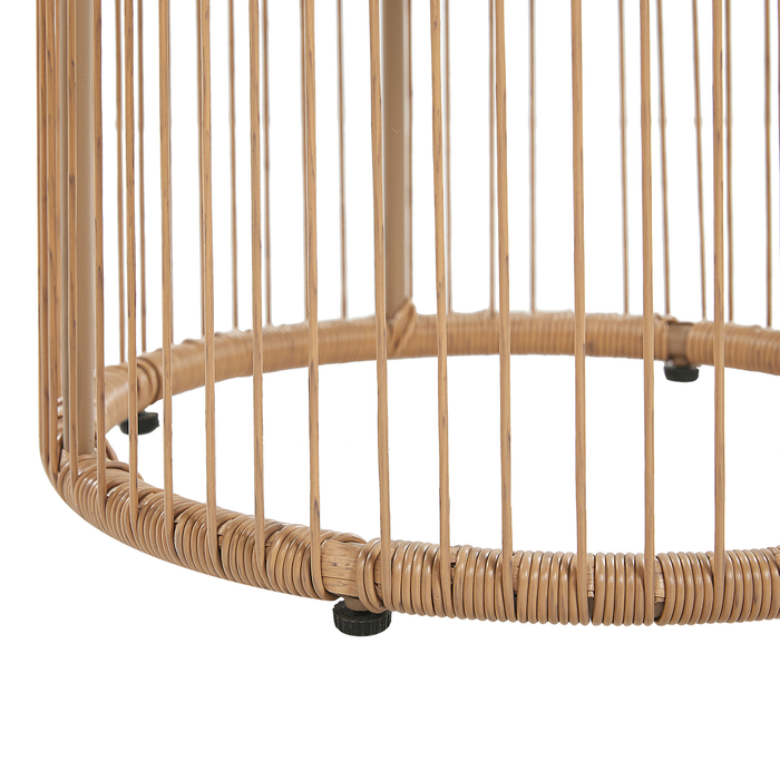 Beliani - LABICO - Bistroset voor 2 - Natuurlijk - PE rotan