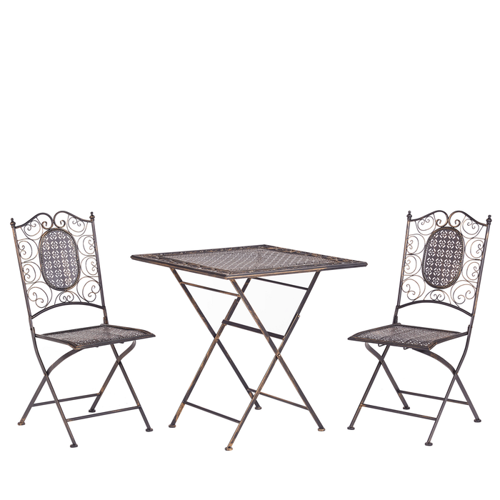 Beliani - BORMIO - Bistroset voor 2 - Zwart - IJzer