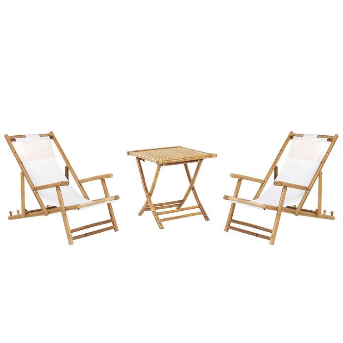 Beliani-ATRANI|SPELLO-Bistroset voor 2-Lichte houtkleur-Bamboehout