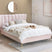 Beliani - MIRIBEL - Tweepersoonsbed - Roze - 140x200 - Fluweel