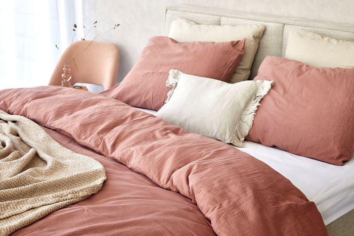 Dreamers Den Mousseline Dekbedovertrek 240x220 Rosewater