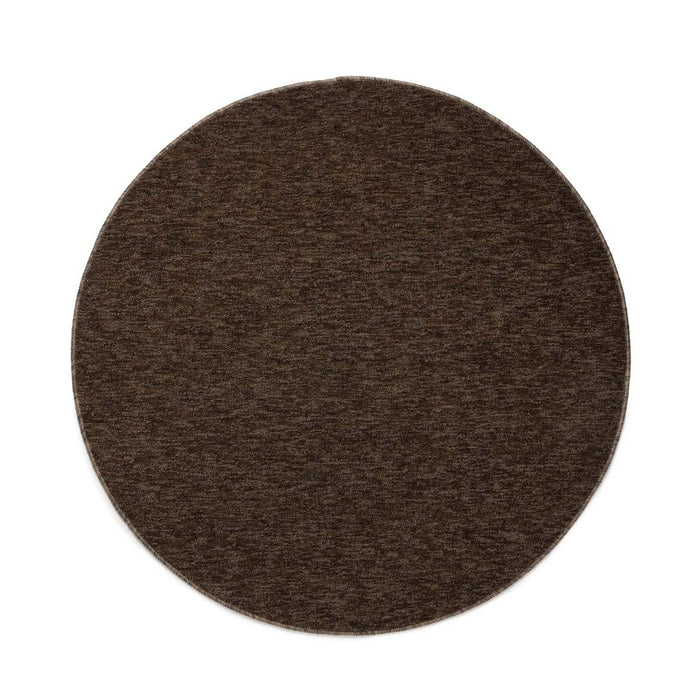 Tapeso Rond vloerkleed Lush - bruin - 300 cm