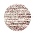 Boho&me Rond hoogpolig vloerkleed strepen Artisan - grijs|rood - 300