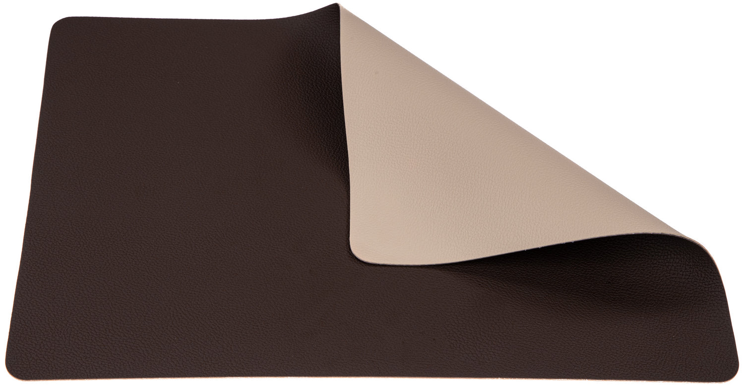 Jay Hill Placemat Leer - Bruin | Zand - dubbelzijdig - 46 x 33 cm
