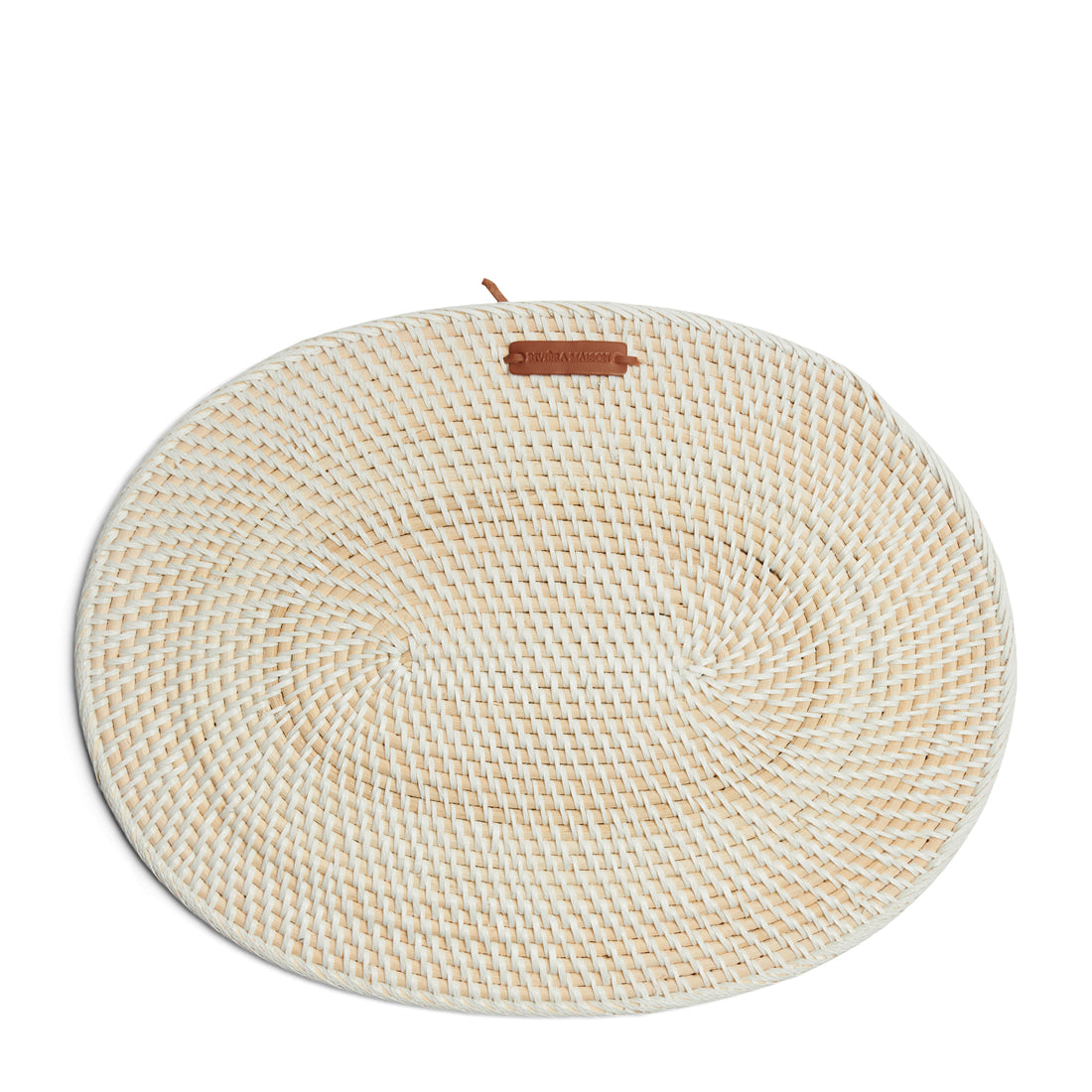 Riviera Maison placemat ovaal, onderlegger - Crystal Bay - Wit| Beige