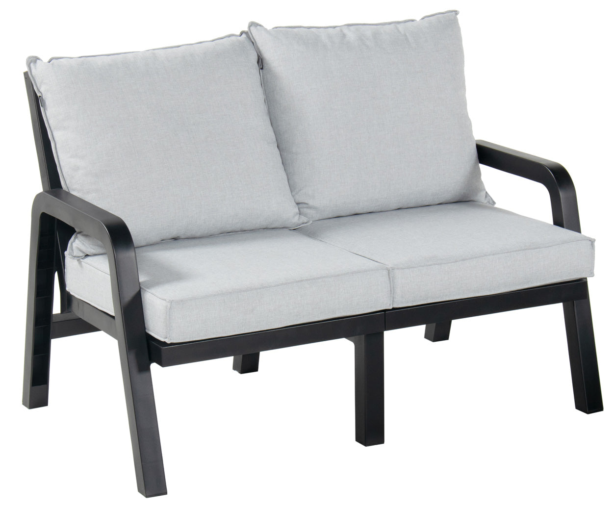 Hartman Ibiza 2-persoons Loungebank Antraciet - Lichtgrijze Kussens