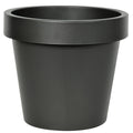 Mega Collections Plantenpot|bloempot - kunststof - zwart - D35 cm