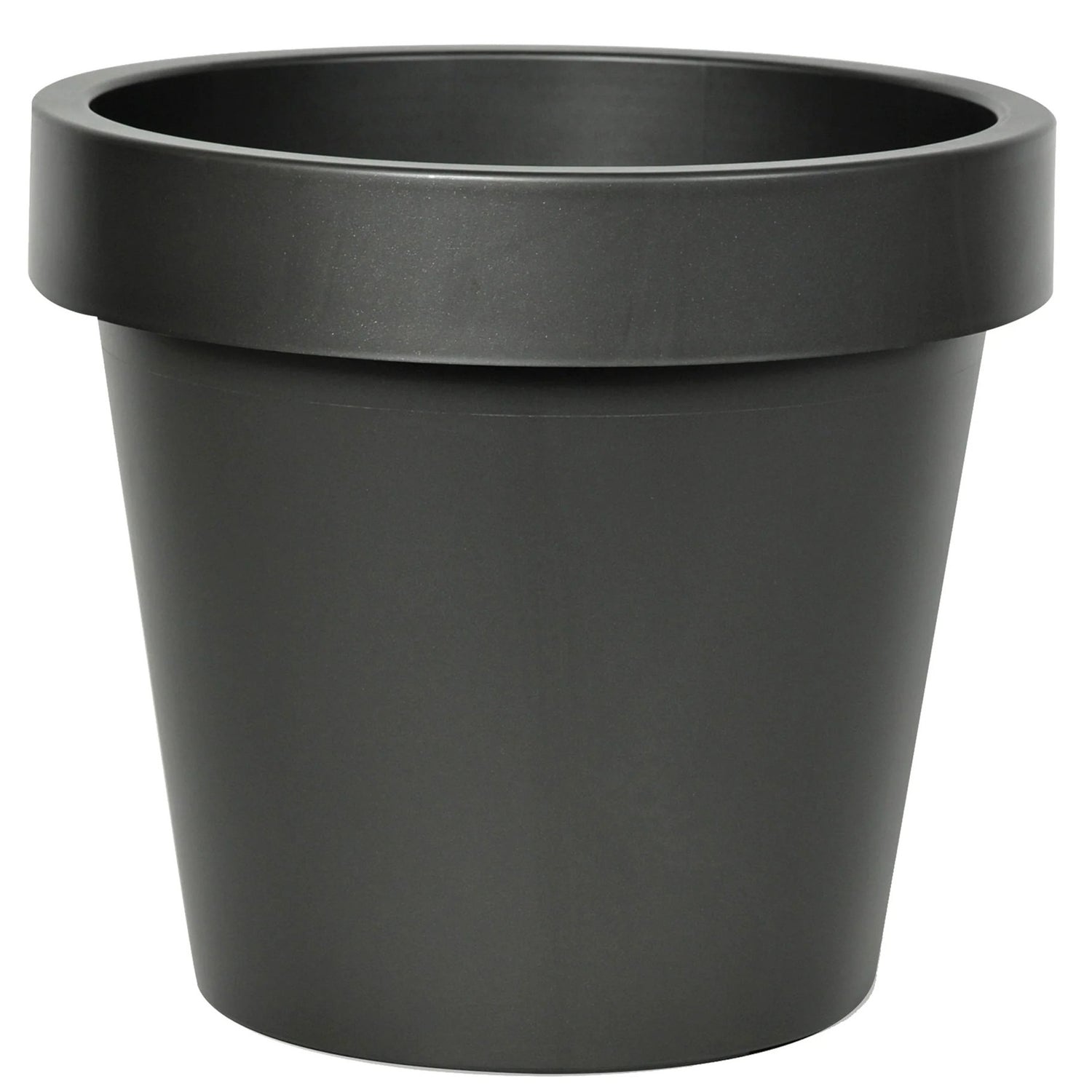 Mega Collections Plantenpot|bloempot - kunststof - zwart - D35 cm