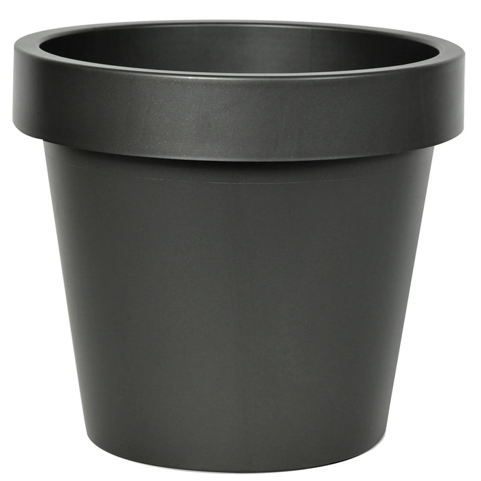 Mega Collections Plantenpot|bloempot - kunststof - zwart - D35 cm