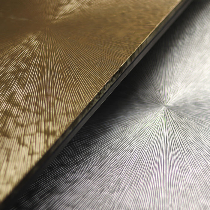 HSM - Console Tafel Fletcher - 96x30x78|72x30x69 - Zilver|goud - Set