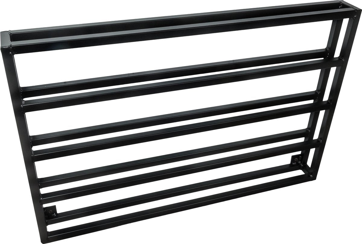 Xaptovi robuust industrieel stalen wijnrek Mat Zwart voor 15 flessen