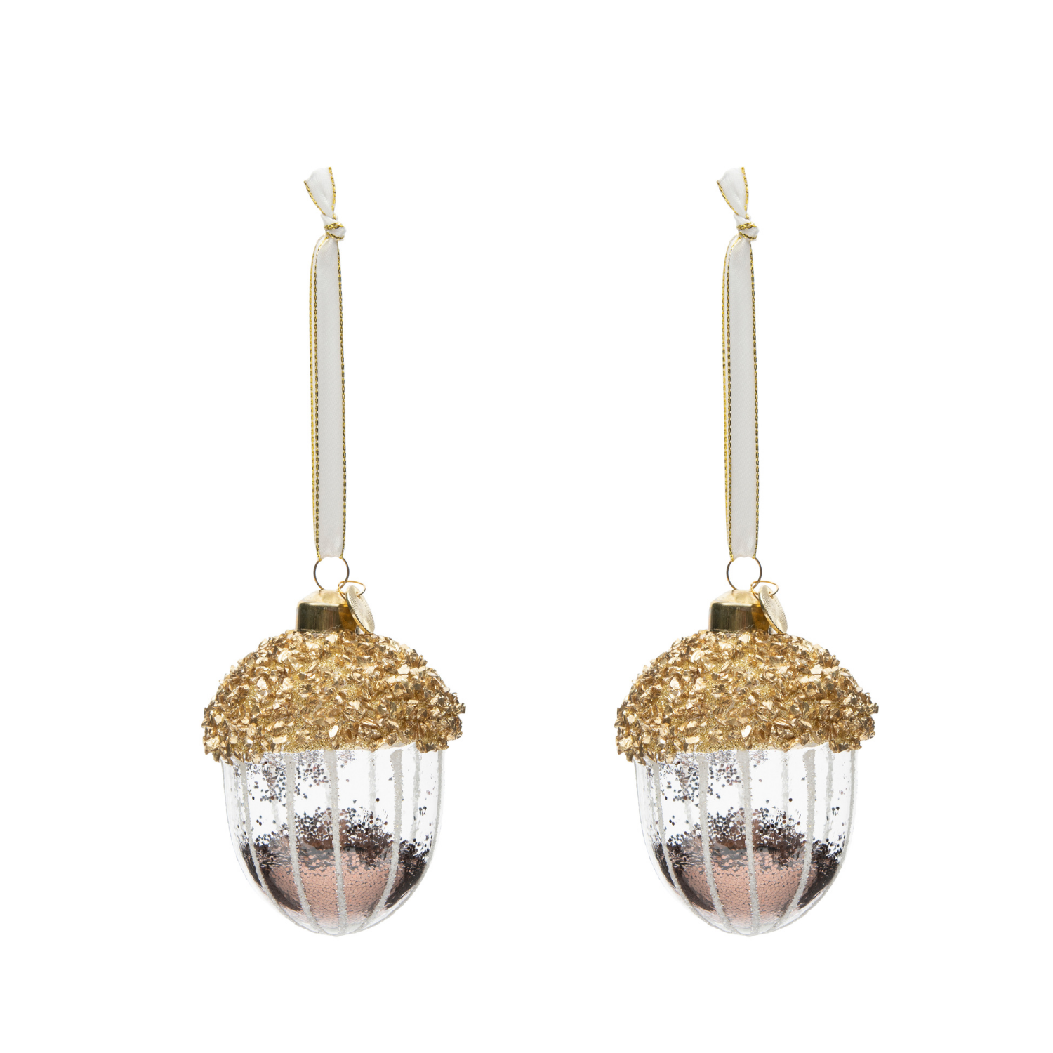 Riviera Maison Kerstballen, Goud - Sparkling Acorn - 2 stuks