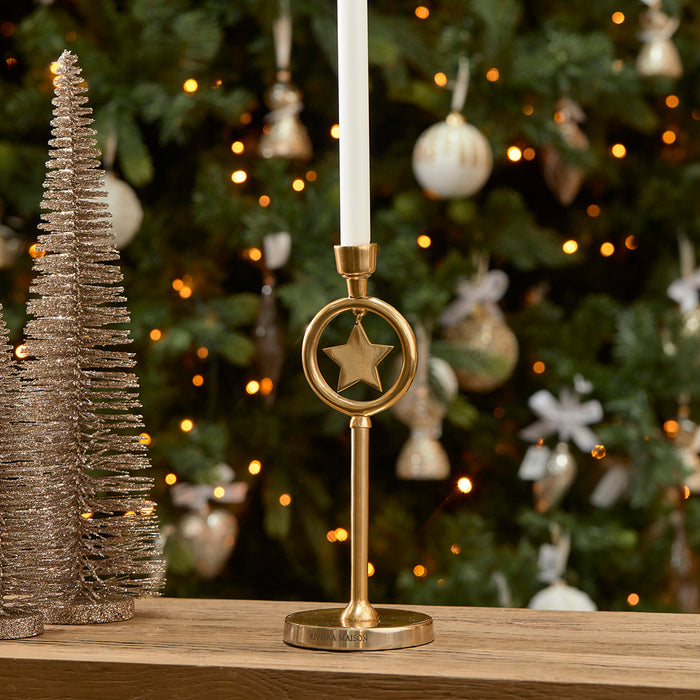 Riviera Maison Kaarsenhouder goud, Kerst kandelaar - Shining Star