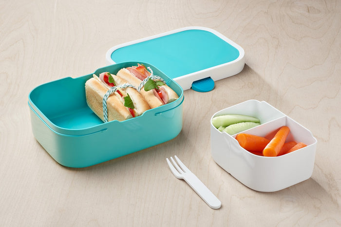 Lunchset Campus (schoolbeker en lunchbox) -  turquoise