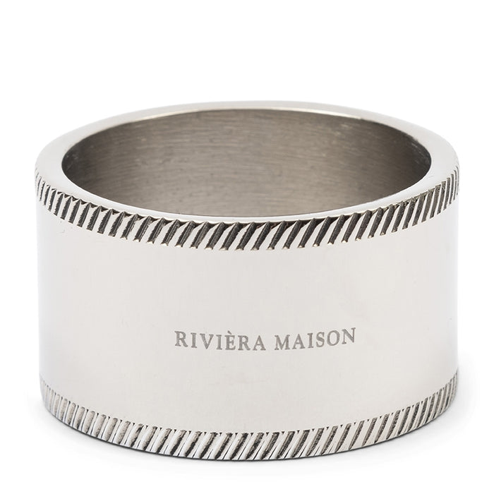 Riviera Maison Servetringen, Zilver - Monogram - 2 stuks