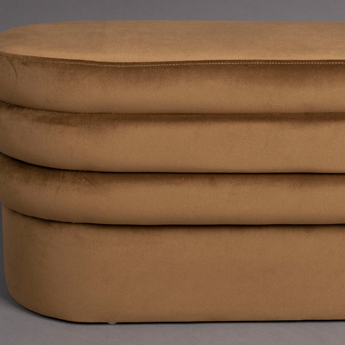 Dutchbone Aditi Bankje - B 93 cm - Cognac