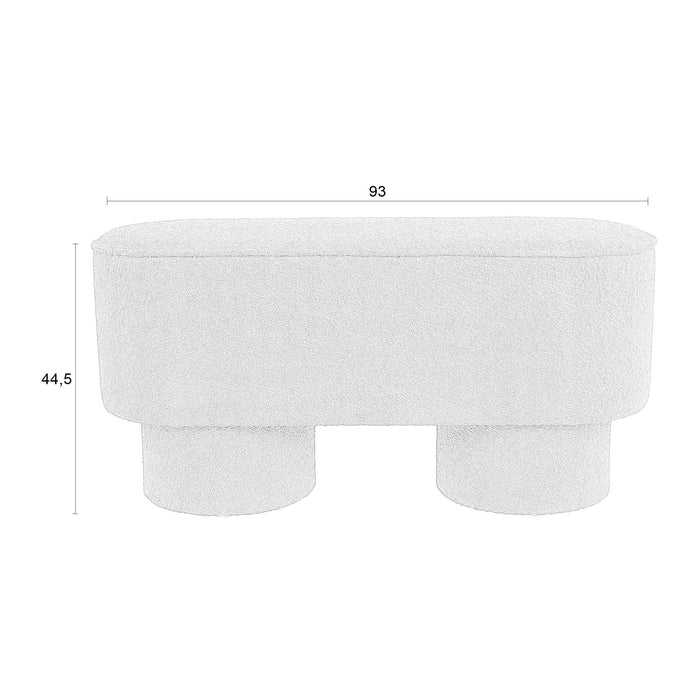 by fonQ Arc Bankje - B 93 cm - Crème