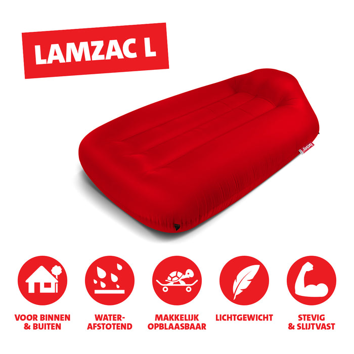 Fatboy Air lounger - Luchtzak - Oplaasbare Zitzak Lamzac L - Rood