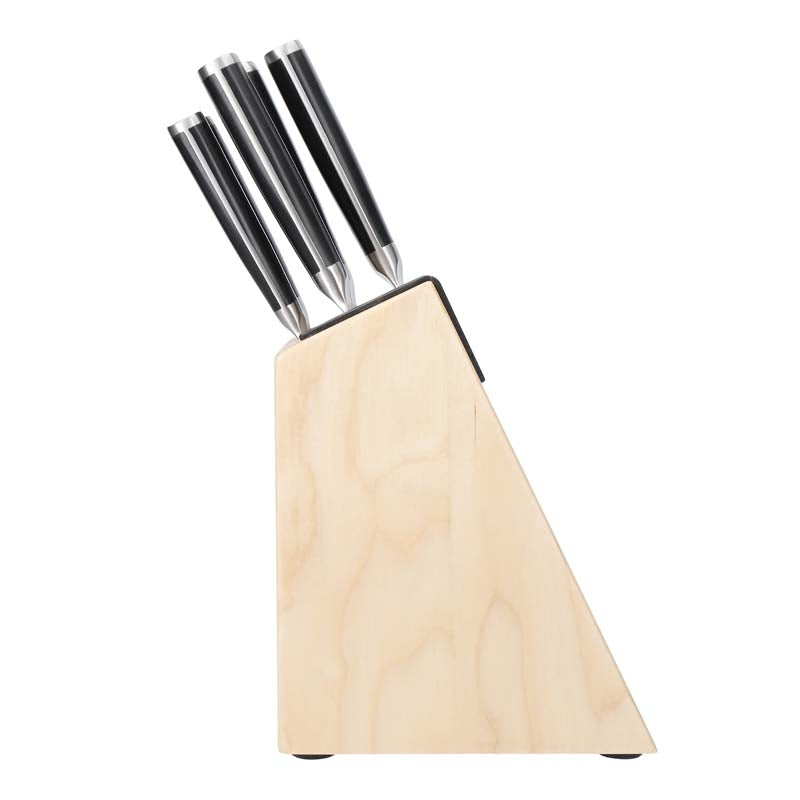 Messenset, 5-delig - Hoogwaardig Japans Koolstofstaal - Berkenhouten B