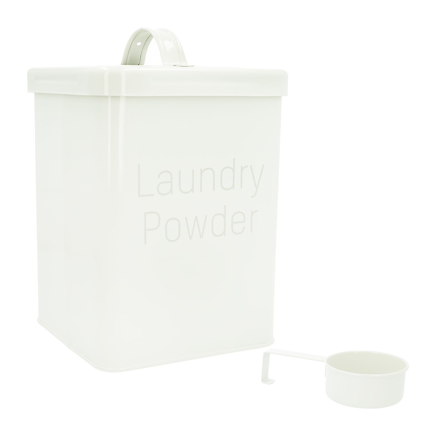 QUVIO Waspoeder box - Metaal - Wit