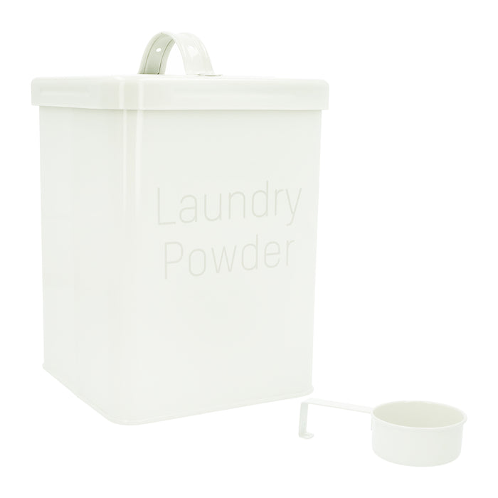 QUVIO Waspoeder box - Metaal - Wit