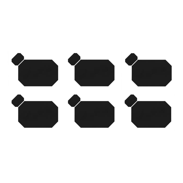 Krumble Placemat + onderzetter - PU Leder - Zwart - Set van 6