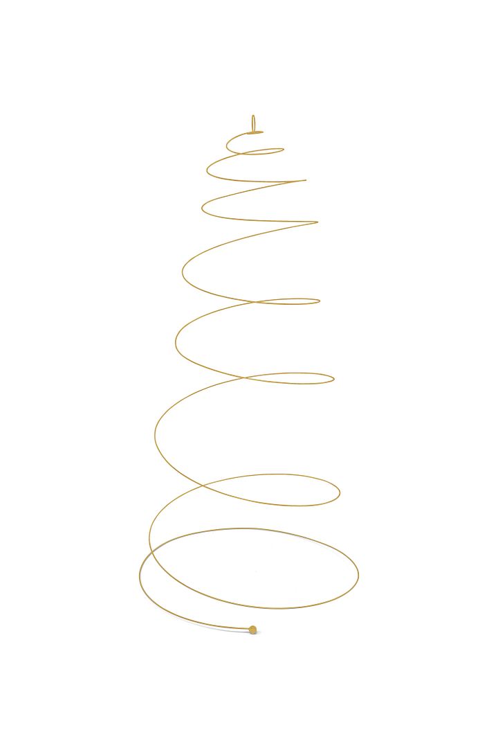 vtwonen Spiraal Kerstboom Metaal - Kerstdecoratie - Goud - 80cm