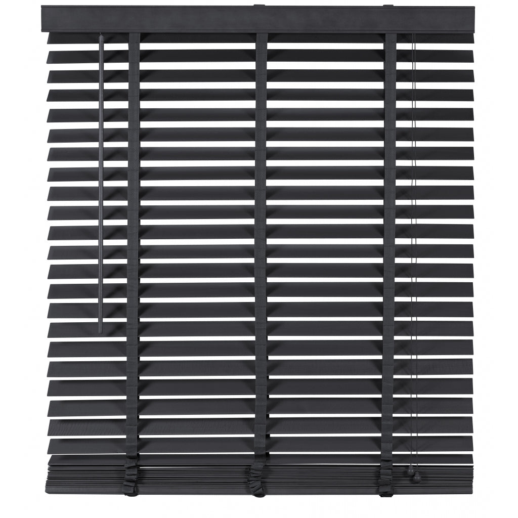 Jaloezie Hout Zwart - Hout - 140x130x5cm (BxHxD)