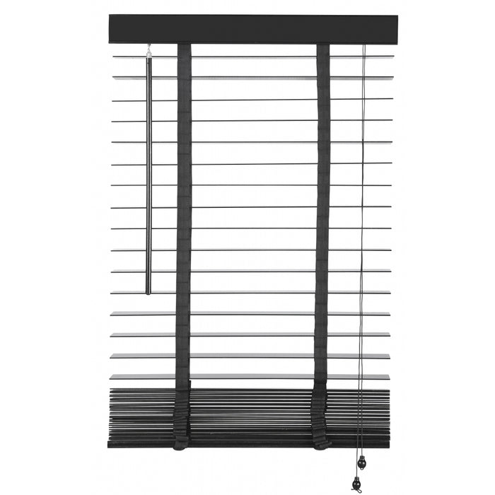 Jaloezie Hout Zwart - Hout - 80x180x5cm (BxHxD)