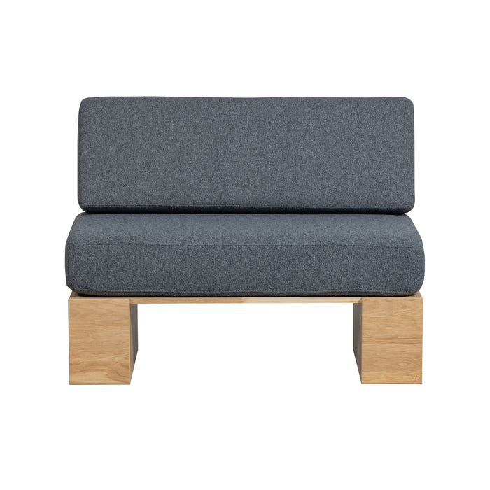 vtwonen Muurbankje incl. Kussens - Eiken - Naturel|Demin - 84x110x67