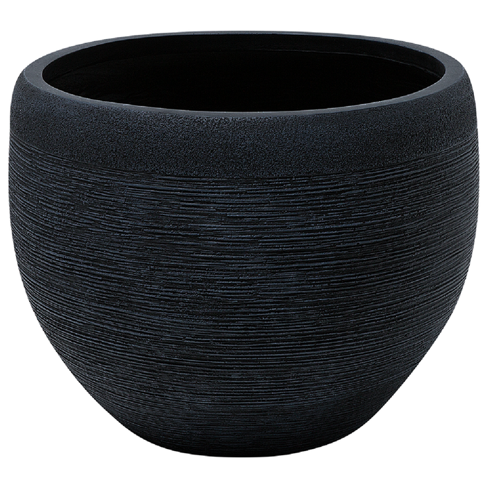 Beliani - ZAKROS - Bloempot - Zwart - 50 cm - Klei-vezelmengsel