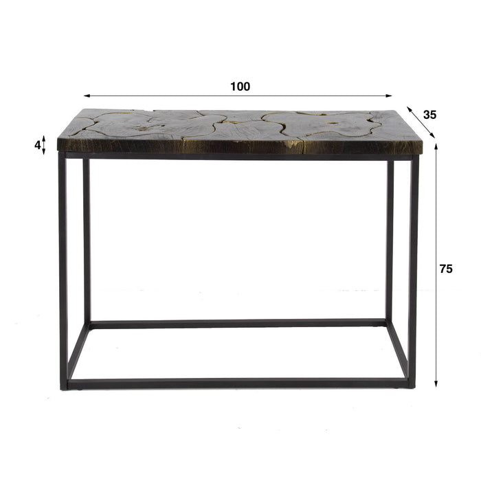 Fraaai - Maron haltafel - 100 cm - zwart|goud