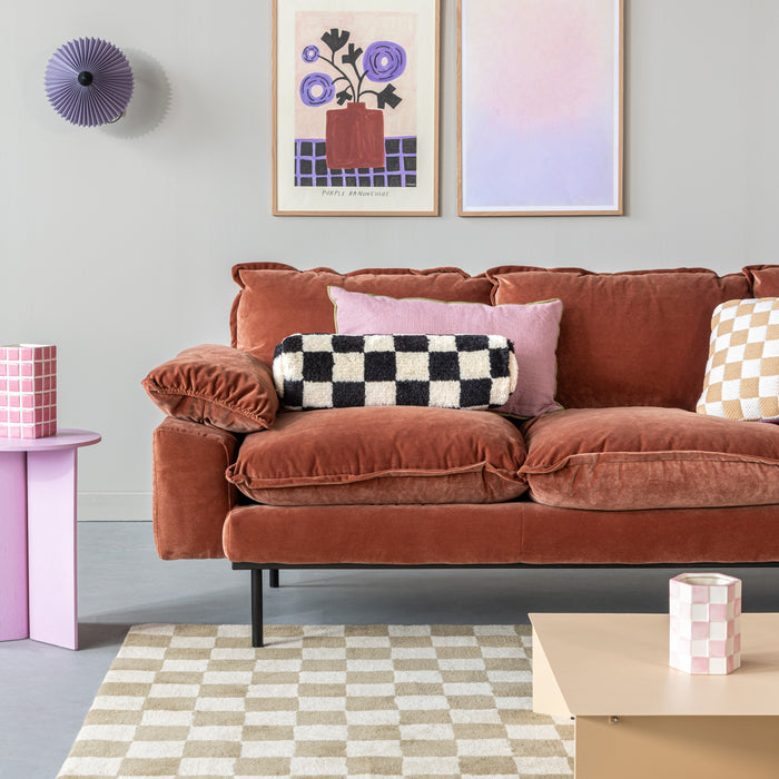 HKliving Retro Sofa 3-zitsbank - Royal Velvet - Magnolia