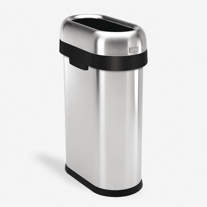 Simplehuman Afvalemmer Bullet Open Top RVS Slimline, 50 liter