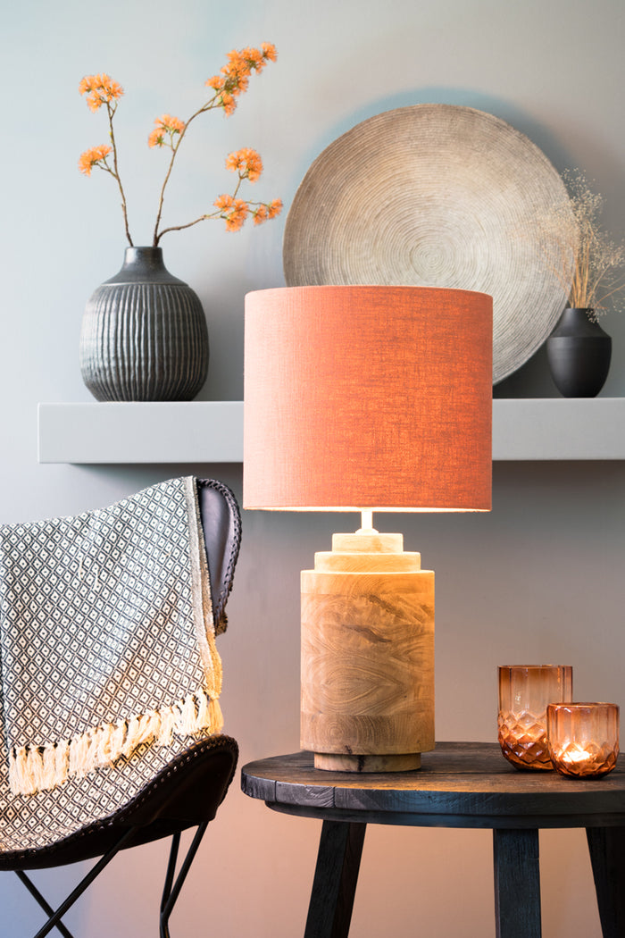 Light & Living Light&living Lampvoet Ø20x43 cm RACCO hout donker bruin