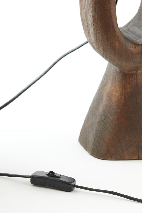 Light&living Lampvoet 14x12x58 cm DJANGO hout mat roodbruin