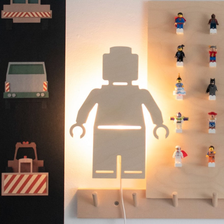 Houten wandlamp kinderkamer | Poppetje - blank