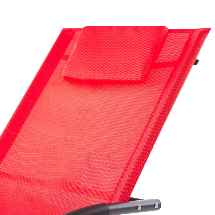 Beliani - CARANO II - Strandstoel - Rood - Staal