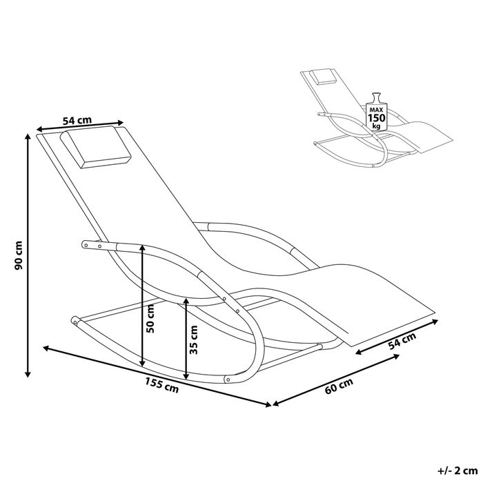 Beliani - CARANO II - Strandstoel - Rood - Staal