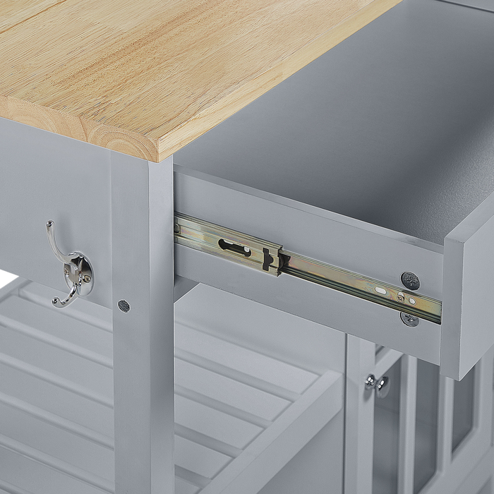 Beliani - GENOA - Keukentrolley - Grijs - MDF