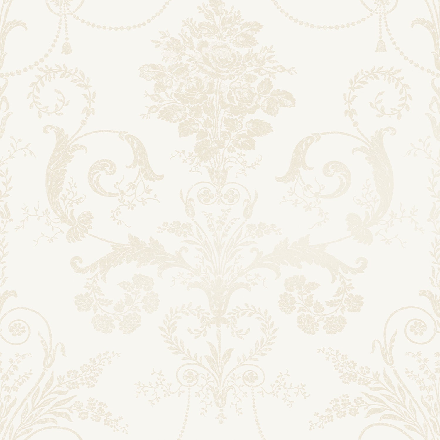 Laura Ashley Josette Behang - Bloemen - 10mx52cm - Wit