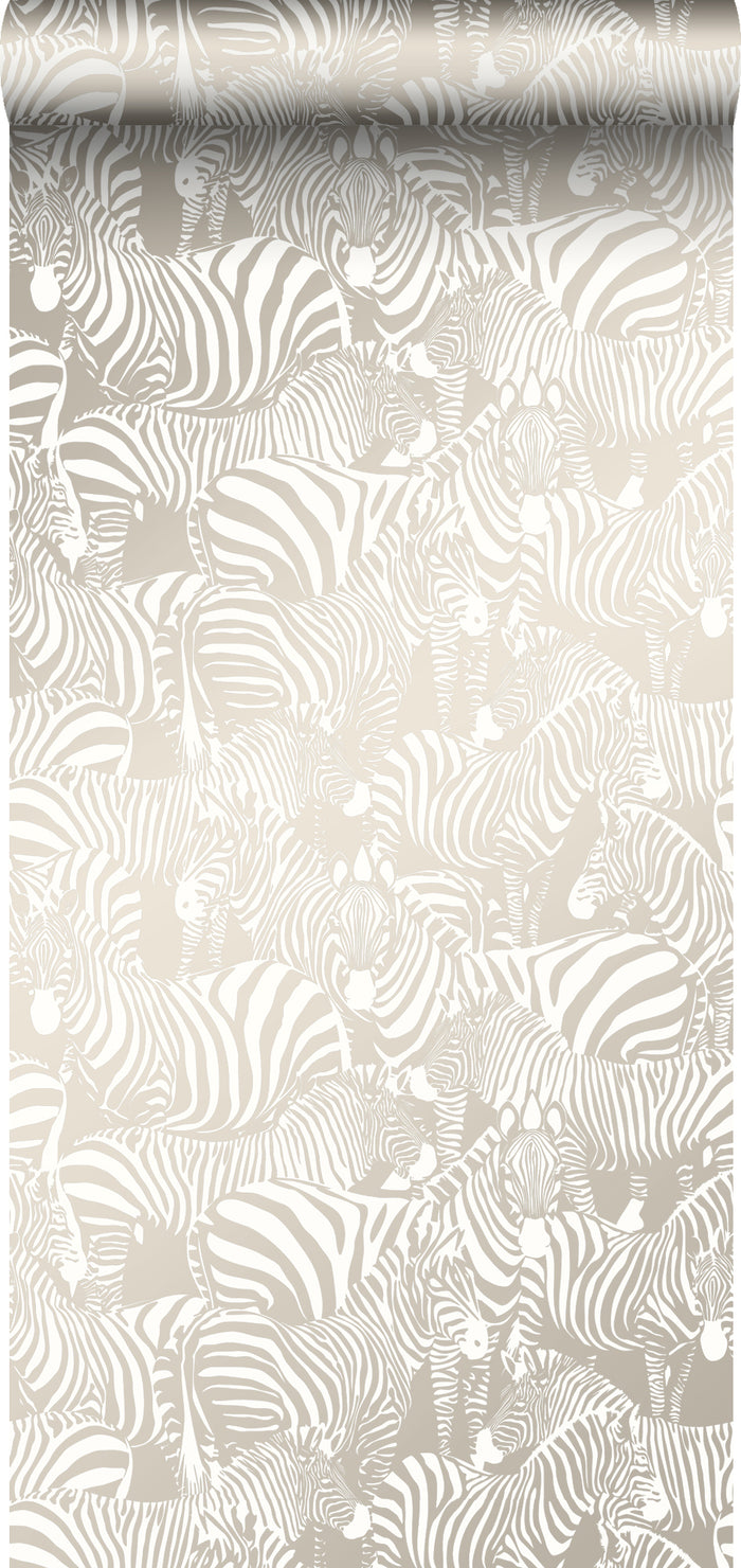 Origin Wallcoverings behang zebra's grijs - 53 cm x 10,05 m - 346837