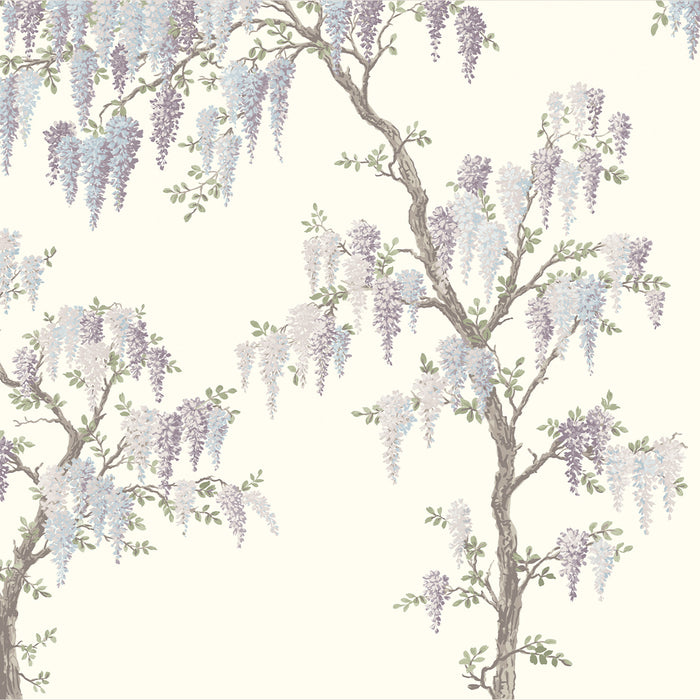 Laura Ashley Wisteria Garden Fotobehang - Planten - 280x300cm - Paars