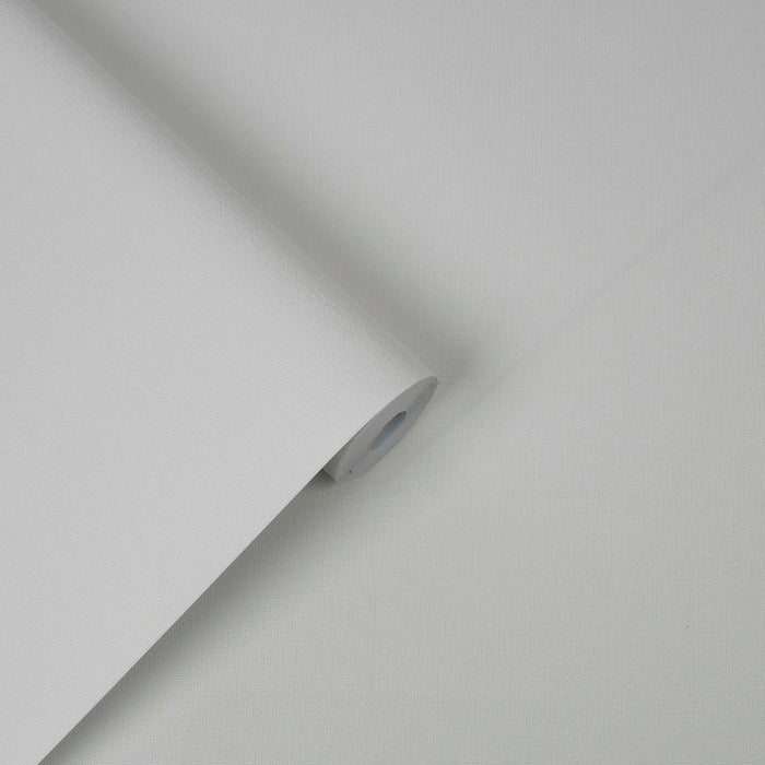 Laura Ashley Canvas Paintable Behang - Uni - 10mx52cm - Wit