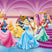 Disney fotobehang prinsessen roze, blauw en geel - 255 x 180 cm - 6003
