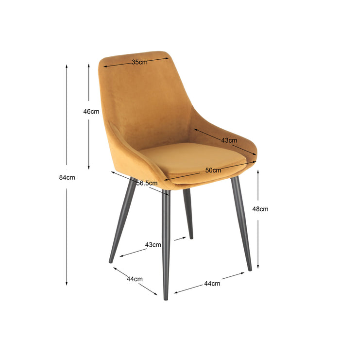 Furnihaus Eetkamerstoel Oscar geel