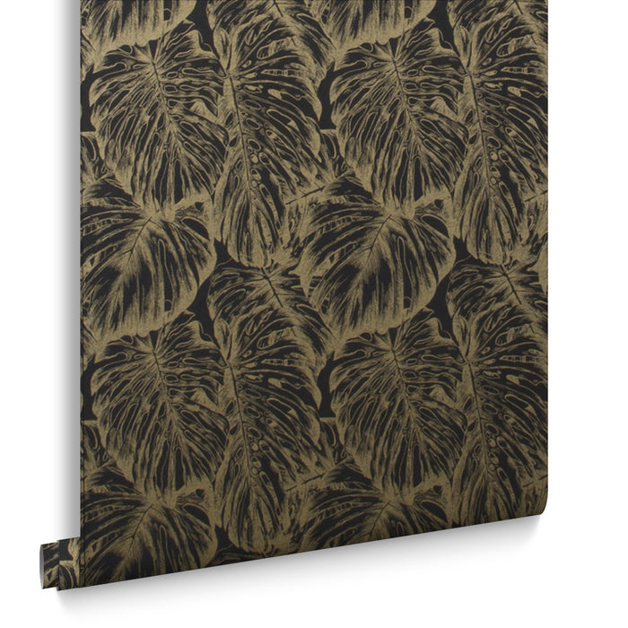 Graham & Brown Vliesbehang - Tropical Charcoal - 10mx53cm